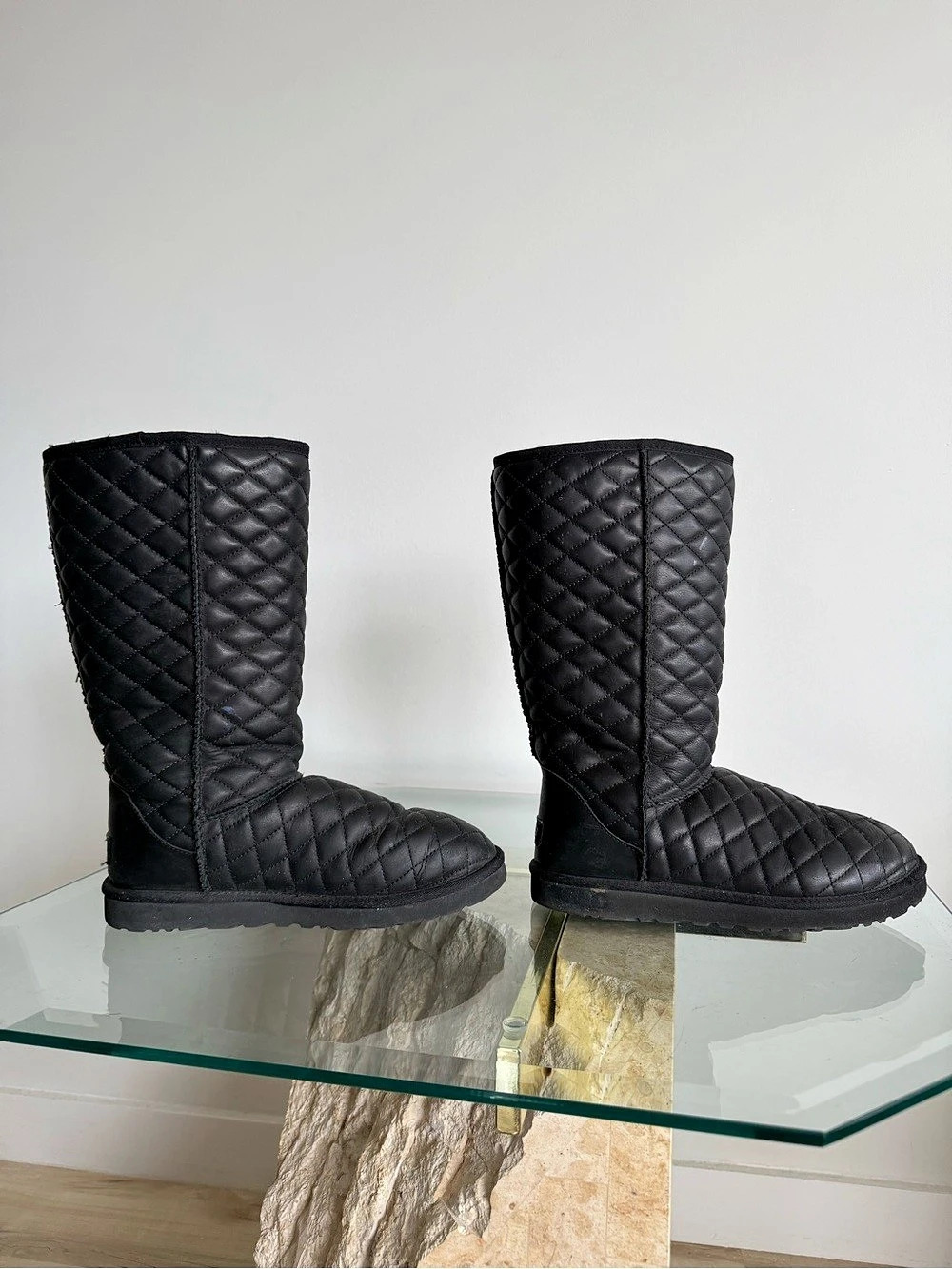 UGG Classic Tall Diamond Quilted Boots in Black